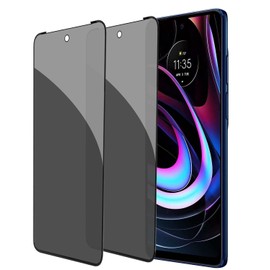 [2 Pack] Privacy Screen Protector for Motorola Moto Edge 2021 Tempered Glass,Anti-spy Screen Protector,No Bubbles,9H Hardness HD,Touch Sensitive Anti-Scratch Protective Glass Film for Moto Edge 2021