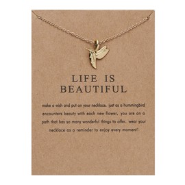 HMOOY Gold Sun Necklace Clavicle Chain Fashion Sunshine Pendant Necklace with Message Card Friendship Dainty Choker Jewellery for Women Girls, Metal, No Gemstone