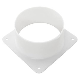 TAODAN Vent Port Adapter Side Length 115mm White Plastic Air Duct Connector Flange Panel Suitable for Extractor Fan