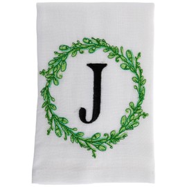 Hobby Lobby Spring Greenery Wreath Black Letter J Cloth Cotton Napkin for Kitchen Home Decor