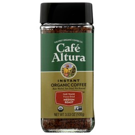 Cafe Altura Organic Medium Roast Freeze Dried Instant Coffee, Non GMO, Kosher, 3.5 Ounce (Pack of 6)