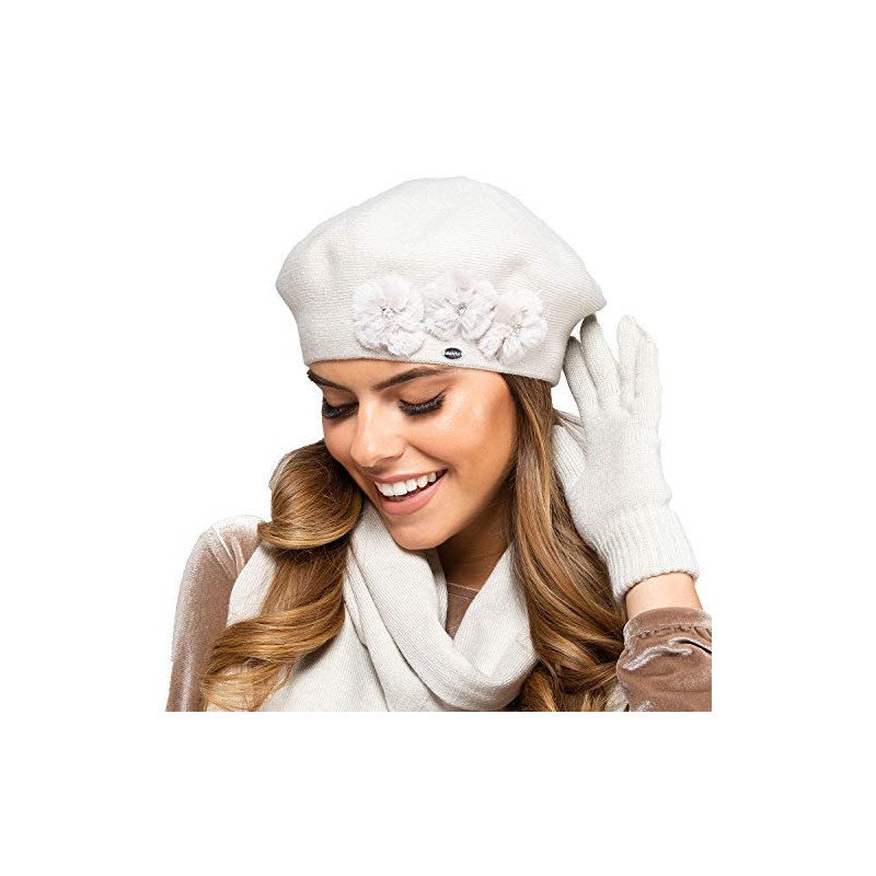 Kamea Women's Beret Hat Headwear Autumn Winter Alaska, beige