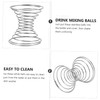 FELTECHELECTR 10 Pack Stainless Steel Spring Balls Whisk Bottle for