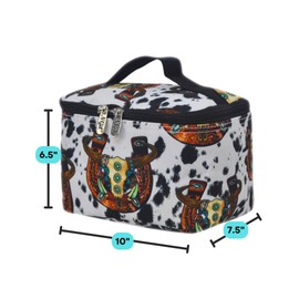 NGIL Large Top Handle Cosmetic Case (Horseshoe - Black)