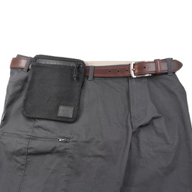 Tintris Belt Pouch for Men Women YKK Zippers, EDC Belt Pouch Bag Waist Pack for Hiking, Traveling, Outdoors, Water Resistant, Tough Waxed Canvas, Black, Black, Medium, Flat Design