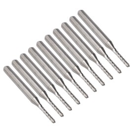 Pxyelec 1.5 mm End Mill Engraving Bits CNC Rotary Burrs, CNC Router Bits for PCB Machine (Pack of 10)