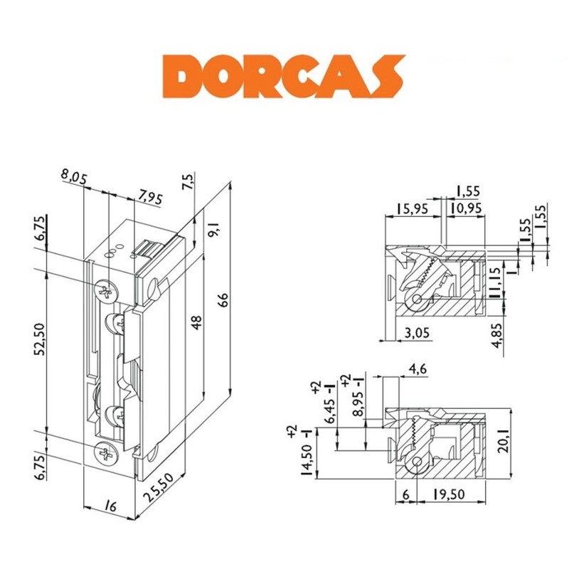 Dorcas Electric Door Opener 10-24 V with Daily Release E-Opener