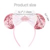 DRESHOW Mouse Ears Bow Headbands Glitter Party Decoration Cosplay Costume