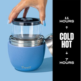 S'well Eats Stainless Steel Food Bowls, 21.5oz, Desert Sky, Triple-Layered Vacuum-Insulated Containers Keeps Food Cold for 11 Hours and Hot for 7 hours, Condensation Free, BPA Free