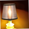 Alipis Decorative Lampshade Small Clip-on Lamp Shades Black Silver Thread