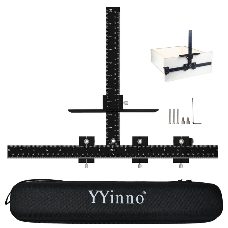 YYinno Cabinet Hardware Jig, Cabinet Handle Template Jig Tool Adjustable