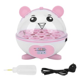 SemiAutomatic Incubator Household Small 9 Eggs Incubator for Chicken Duck Bird Pigeon Quail (Pink )
