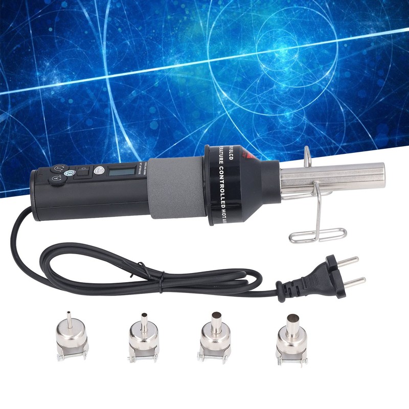 6Pcs Hot Air Gun LCD Digital Display Adjustable Portable Heating