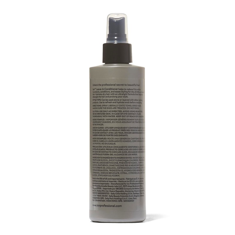 ion Styling Leave In Conditioner Spray, 8 Fl Oz, Dry,