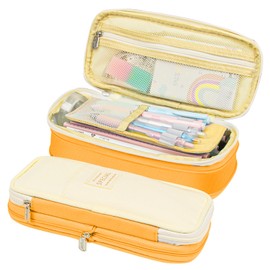 Twocorn Big Capacity Pencil Case, Office Academy School Large Storage Durable Pen Pouch Children Teen Adults