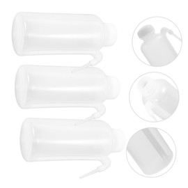 ULTECHNOVO 3pcs Refillable Wash Bottles Precision Tip Lightweight Plastic Drip Bottles for Liquids for Eyelash Cleaning and Use