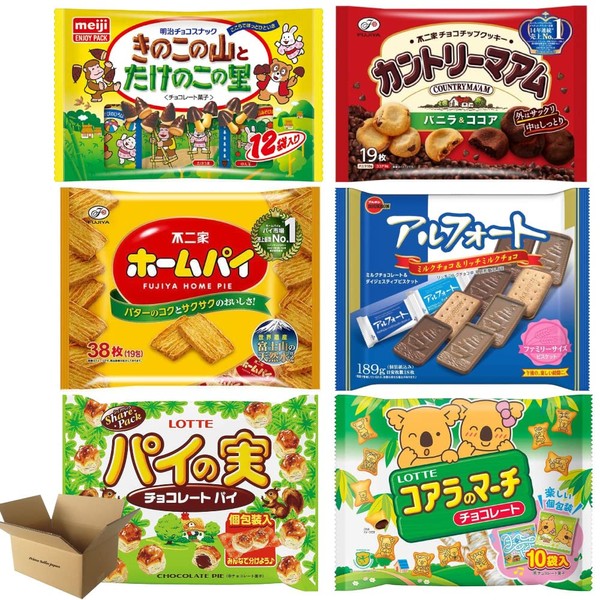 PSJ Variety Box (Country Maam, Mushroom Mountain and Bamboo Village, Alfort, Koala's March, Pie, Home Pie), Assorted Chocolate, Cookies, Chocolate