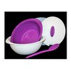 Tupperware Insulated Medium Oval Server, Purple and White