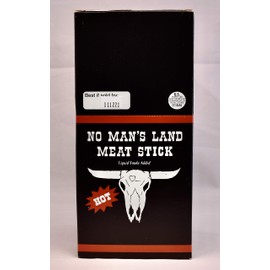 No Man's Land HOT Meat Sticks High Protein Low Calorie Low Carb Premium Meat Snack Carton of 24 1oz Sticks