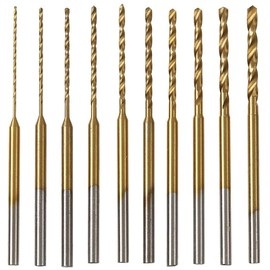 WANGR 2.35 Shank Mini Micro Drill Bit Set 10pcs 0.6-2.2mmTwist Drill Bit DIY Kit HSS Mini Engraving Drill Bits Hole Drilling Tool for DIY Amber, Beads and Beeswax.