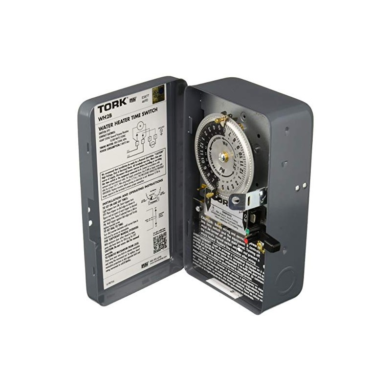 Tork NSI WH2B Mechanical Water Heater Time Switch, 24-Hour, 208/250V,