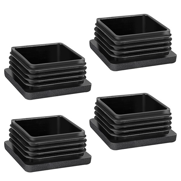 Plastic End Caps,moinkerin 4 Pieces Tube End Caps 50X50mm Square