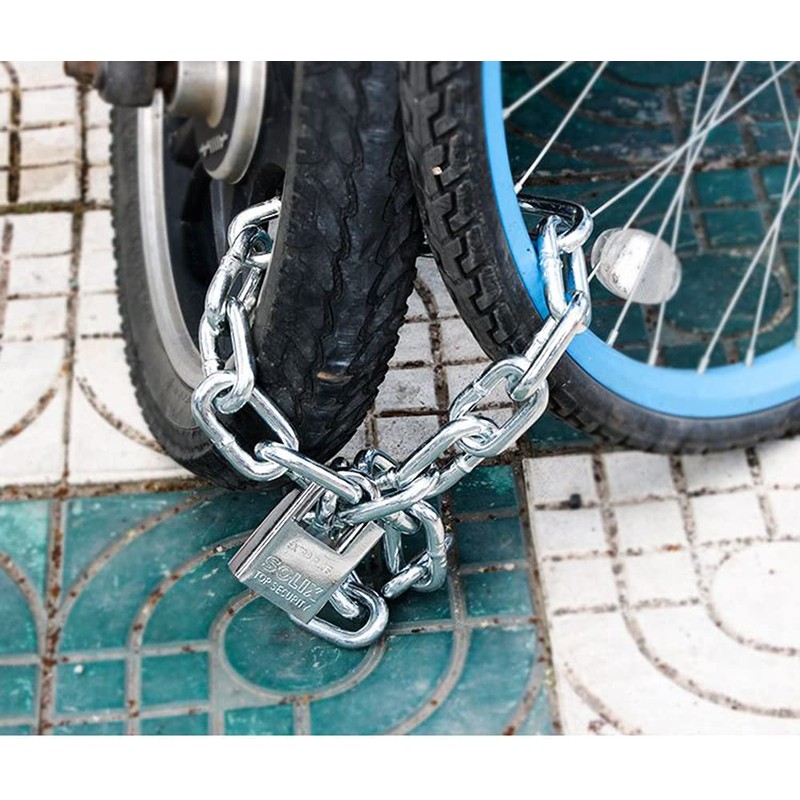 Security Chain Hardened 8mm Thick Shrouded Padlock Safety Chain Lock