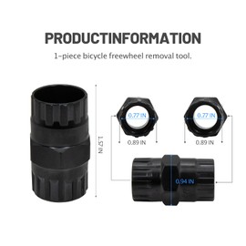 Qmagic Freewheel Removal Tool, Bike Cassette Removal Tool, Steel Bike Cassette Lockring Socket, Essential Bicycle Repair Tool for Mechanics & DIY