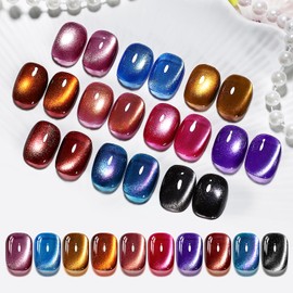 JODSONE 12 Bottles Luscious Cat Eye Gel Nail Polish Set with Magnet for DIY Salon Nails Artist Home Manicure
