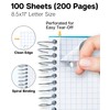 Dunwell Graph Paper Notebook 8.5 x 11 (Blue) Plastic Cover,
