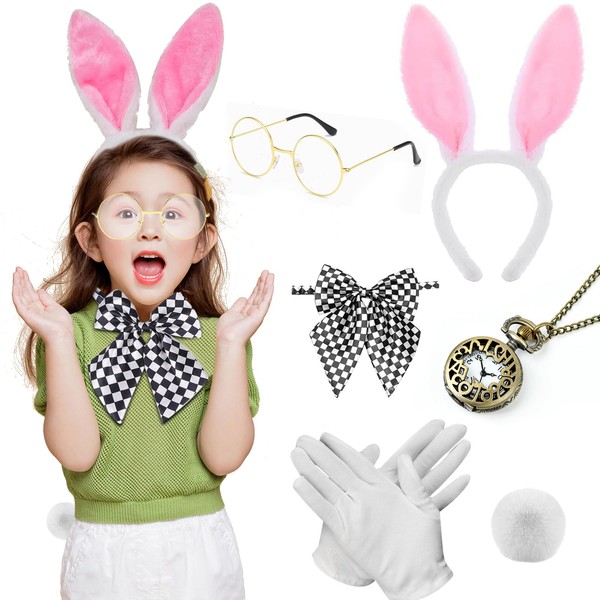 Mprocen Bunny Costume Accessory Set, Fancy Dress Bunny Set with