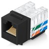 Everest Media Solutions 90° Angled CAT6 Keystone Jack in Black