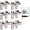 Solid Metal Adjustable Wood/Glass Shelf Bracket Wall Mount, Brushed Nickel,