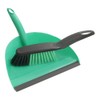 JVL Dustpan and Bristle Brush Set, Turquoise (Plastic)