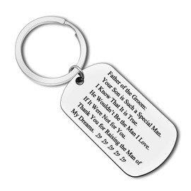 Father of The Groom Gifts Father in Law Keychain Wedding Gifts for Father of The Groom from Bride Thank You Gifts Wedding Party Christmas Birthday Gift for Father of The Groom from Daughter in Law