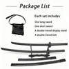 2PCS Polypropylene Plastic Training Martial Sword，Black Practice Katana Sword with