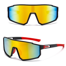 BECILES Sunglasses Cycling Glasses Men Women Sports Glasses Cycling Glasses Protective Glasses Sunglasses Anti-UV for Outdoor Activities such as Cycling Running Climbing Driving Fishing Golf Ski