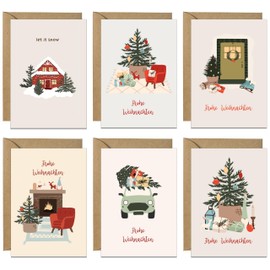 Christmas Cards with Envelope Set 30 Different Designs - Boho Folding Cards Christmas Greeting Cards