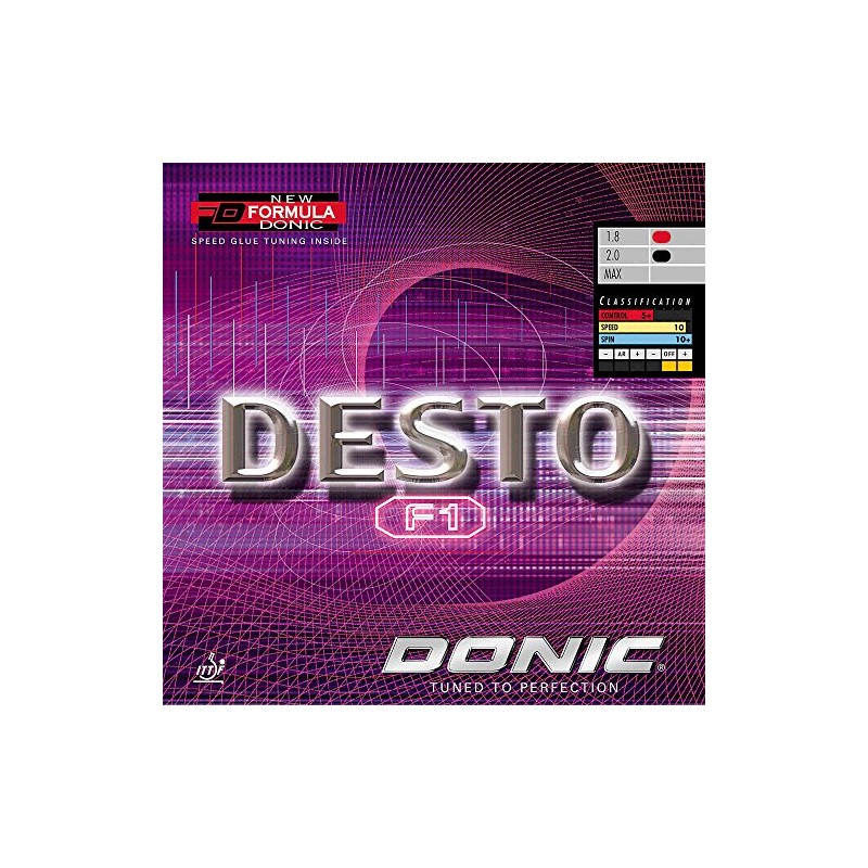 Donic Rubber Desto F1, black, 2,0 mm