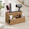 Hair Tool Organizer Countertop with 3 Stainless Steel Cups, Woven