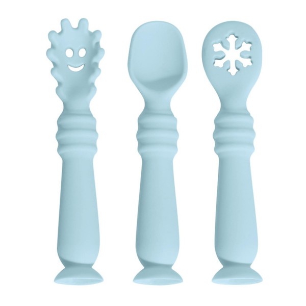 3 Piezas Cucharas para Bebés, Material de Silicona Alimentaria sin