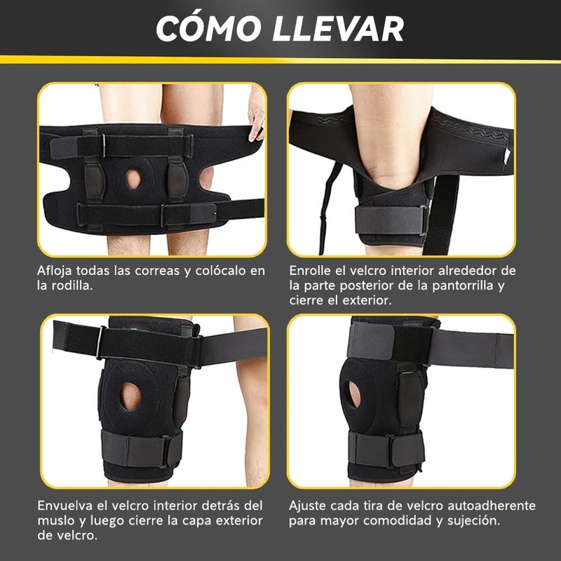 Rodillera Ortopedica y Deportiva con Soporte Aleacion para Hombre y