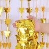 2 Pack Gold Backdrop, Butterfly Tinsel Curtains for Festive Decorations,