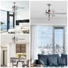 Vivastate Elegant 52'' Crystal Ceiling Fan Lamp with 5 Reversible