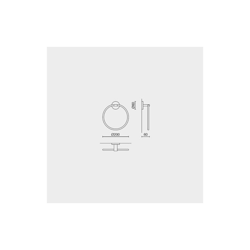 Zack 40096 Scala Towel Ring, Stainless Steel, High Gloss