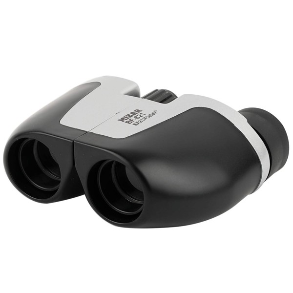 MIZAR-TEC 双眼鏡 ポロプリズム式 8倍21ミリ口径 コンパクトタイプ ケース付き グレー BF-821