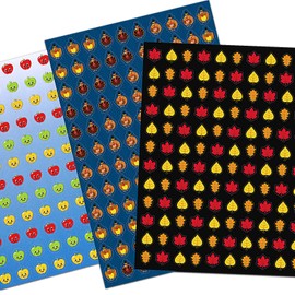 2880 Pcs Fall Stickers for Kids Including Fall Autumn Leaves Stickers Turkeys Shape Stickers Small Fruit Shape Stickers Fall Stickers Classroom Stickers for Teacher Toddler School Reward Room Decor