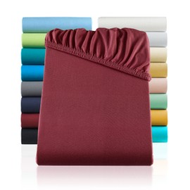 Jersey Fitted Sheet All Colours & Sizes 100% Cotton, 180-200 x 200 cm