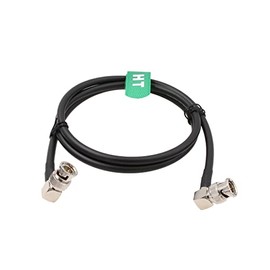 Hangton 12G 4K Raw SDI Coaxial Video Cable BNC to BNC Canare LV-61S 75 ohm for Camera Monitor Flexible Shielded 80cm Black Right Angle