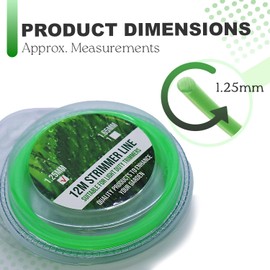 Navoys 2 Pack Strimmer Line, 1.65mm & 1.25mm in Diameter | 24m Trimmer Line Length | Luminous Yellow & Green Strimming Line